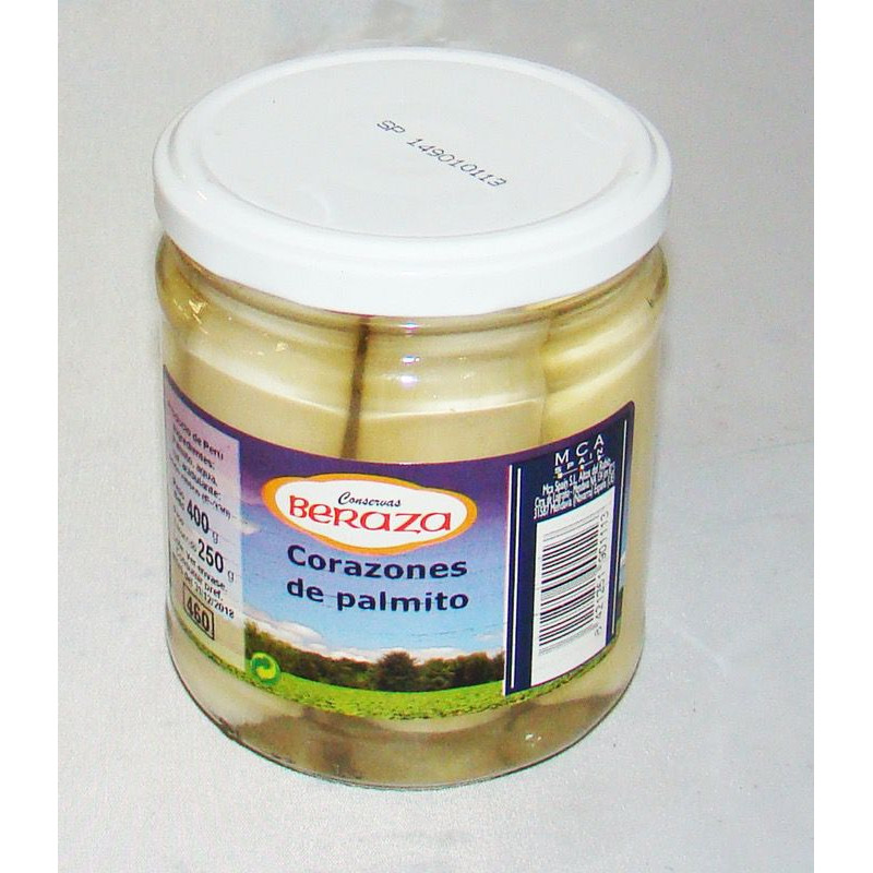 PALMITO ENTERO AL NATURAL BOTE 12/460ml